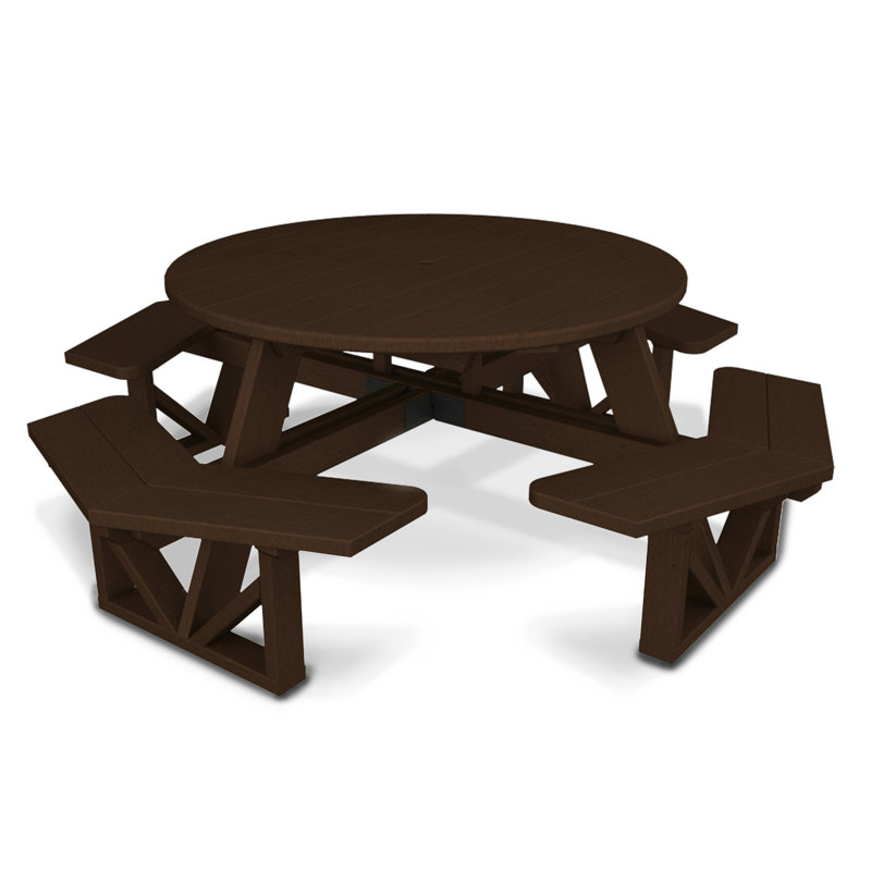 Table octogonale POLYWOOD Park, Acajou