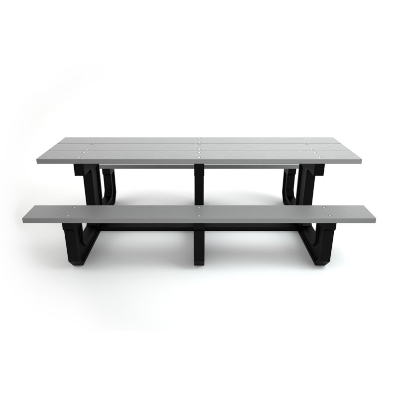 Park Place Picnic Table, Gray, 30.5" H x 72" W x 58" D