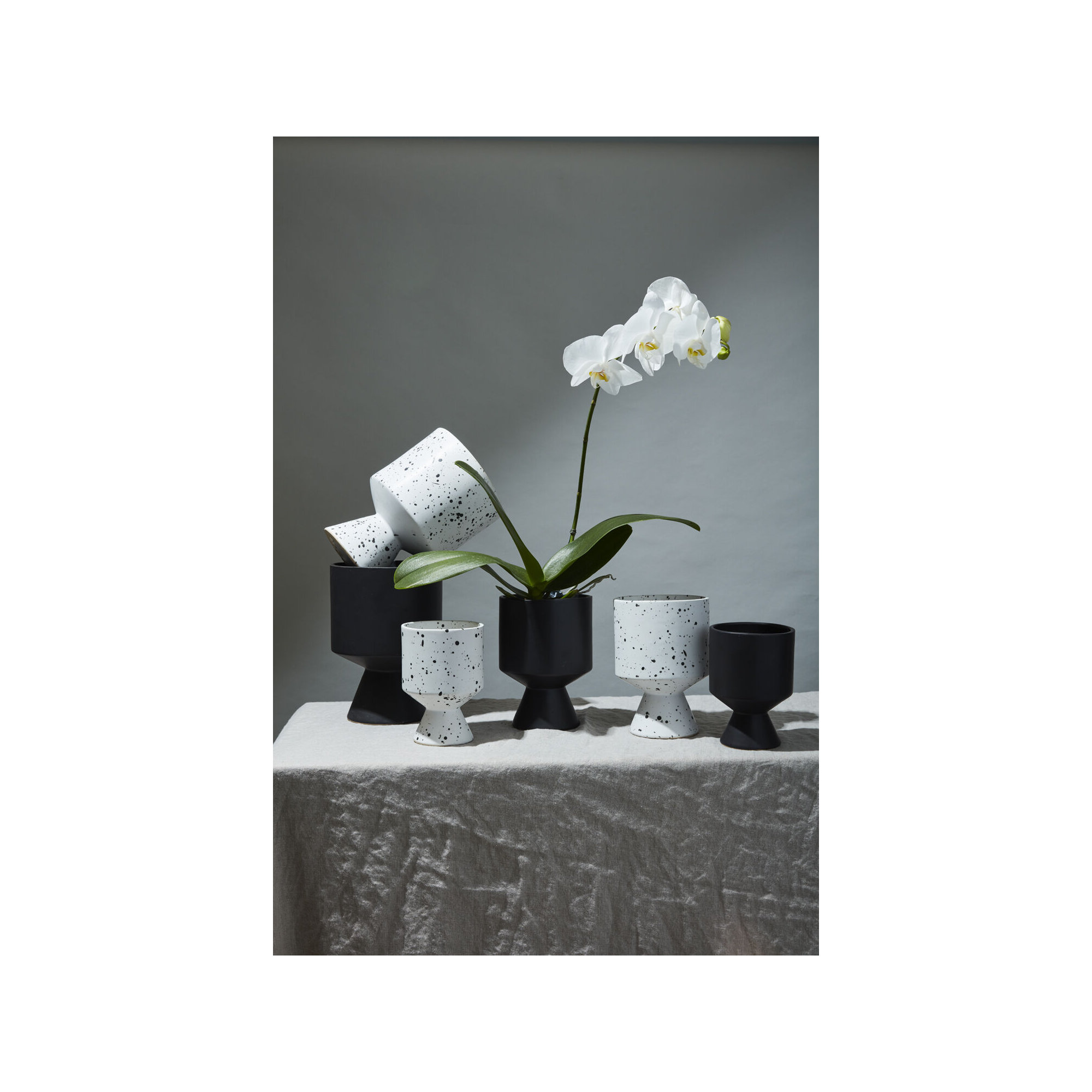 Patricia Handmade Ceramic Pot Planter, 7.5" H x 5.25" W x 5.25" D