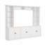 Meuble télé mural 4 pièces avec bibliothèque pour téléviseurs jusqu'à 70 pouces, meuble télé de style ferme moderne avec étagère réglable, console multimédia de style milieu du siècle avec pont pour salon-672866844