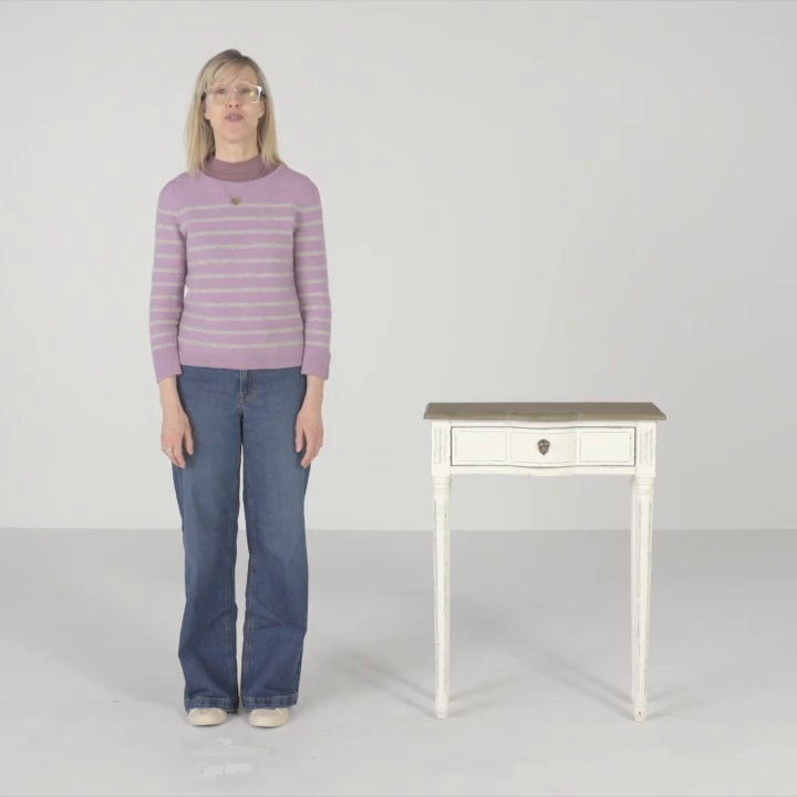 Josephine Light Blue Solid Wood 1-Drawer Console Table