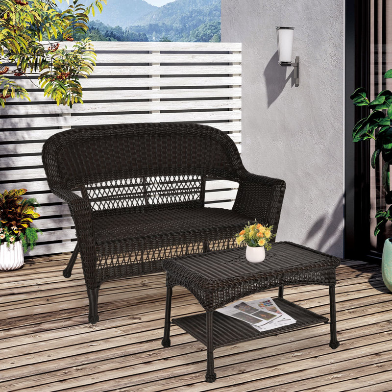Dane 2 - Person Patio Conversation Set, Espresso
