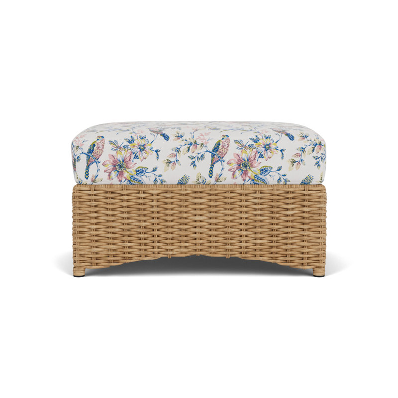 Magnolia Outdoor Ottoman, Whimsical Bird Song