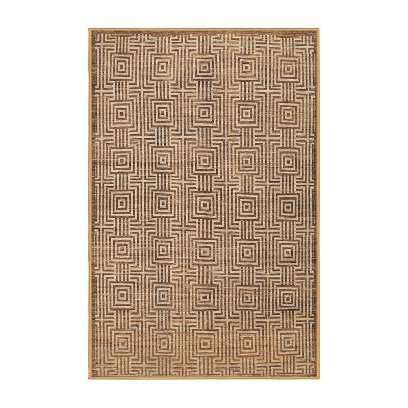 Tapis brun contemporain, Rectangle 7 pi x 10 pi