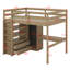  Lit mezzanine double Hriska avec bureau, garde-robe, tablettes et tiroirs-1169881279