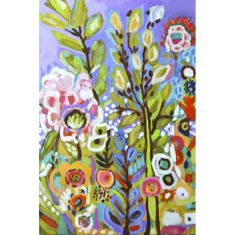 Garden Of Whimsy III by Karen Fields - Wrapped Canvas Painting, 122cm H x 81cm W x 3.8cm D
