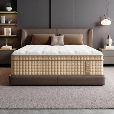 LUMERIS Hybrid Innerspring Mattress With Gel Memory Foam Fiberglass-Free Medium Plush