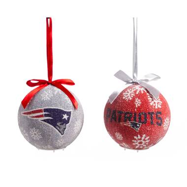 New England Patriots Merry Christmas Circle Ornament