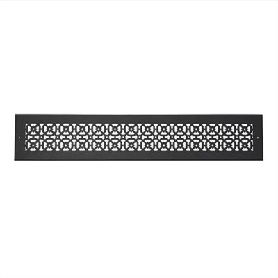 AIR RETURN 4"x28" Duct Opening | Heavy Cast Aluminum Air Grille (6"x30" Overall) | Powder Coated