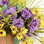 Arrangement floral de marguerite artificielle pour porte d'entrée murale-391009682