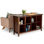 Artisan 57"W Solid Wood Transitional 8-Cube Storage Sofa Table with Angle-Edged Top and Tapered Legs