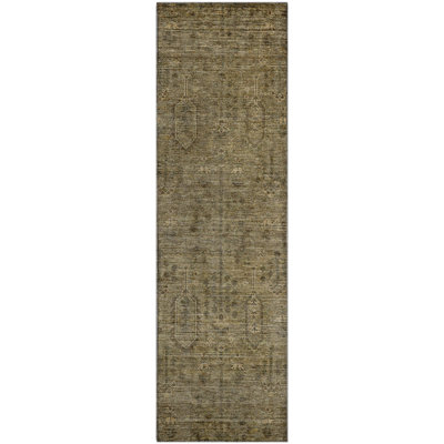 Premium Machine Washable Prisco Brown Rug