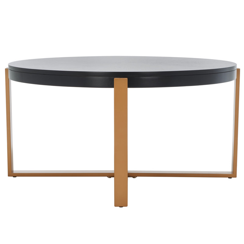 Table basse Metoyer, Noir / doré