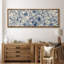 Reproduction d'art sur toile encadrée bleu marine-107118074-111665901