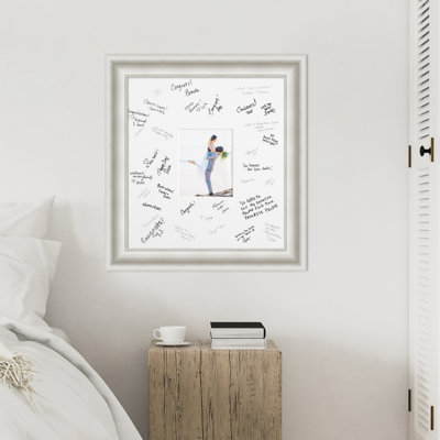 Parlor Signature Mat Picture Frame, Photo Frame Wedding Guest Book Alternative, Autograph Picture Mat for Signature Board, Wedding Celebrations Graduations Support Encouragement or Retirement