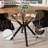 Modern Round Dining Set With Chenile Armchair, Clear Tempered Glass Dining Table And Chairs With Arms For Dining Room-1454159012-1454159015-1454159018