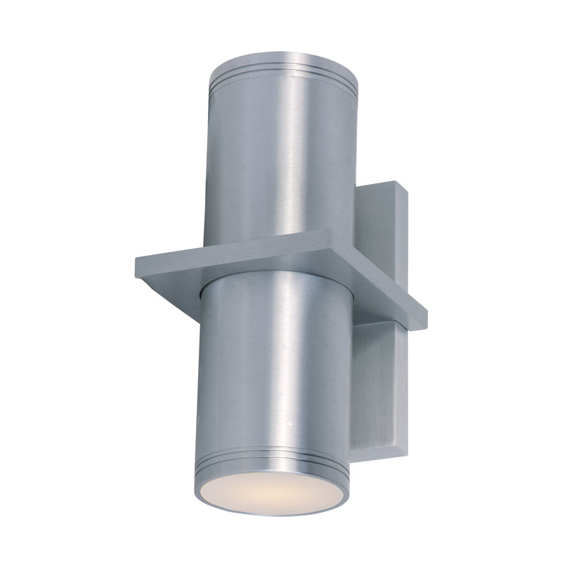 Applique murale d'extérieur 2 lumières DEL Kalon, Aluminium brossé, DEL 15 W