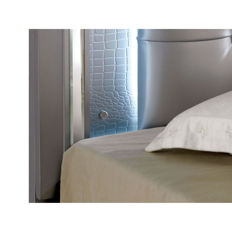 Lit tapissier standard Sheppard, Très grand, Argent