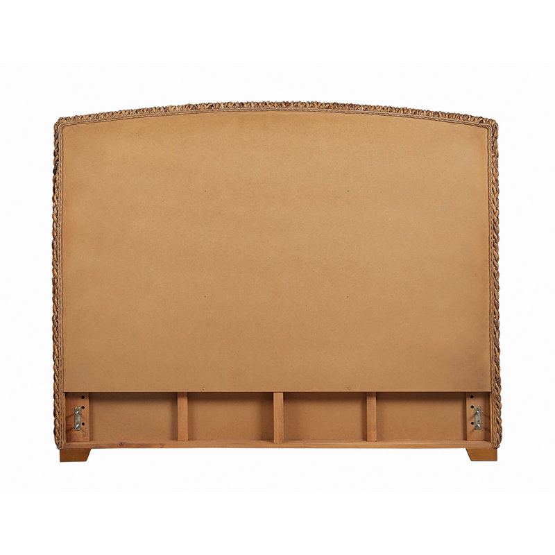 Elegant Design - Laughton Woven Banana Leaf Eastern Headboard Amber, King