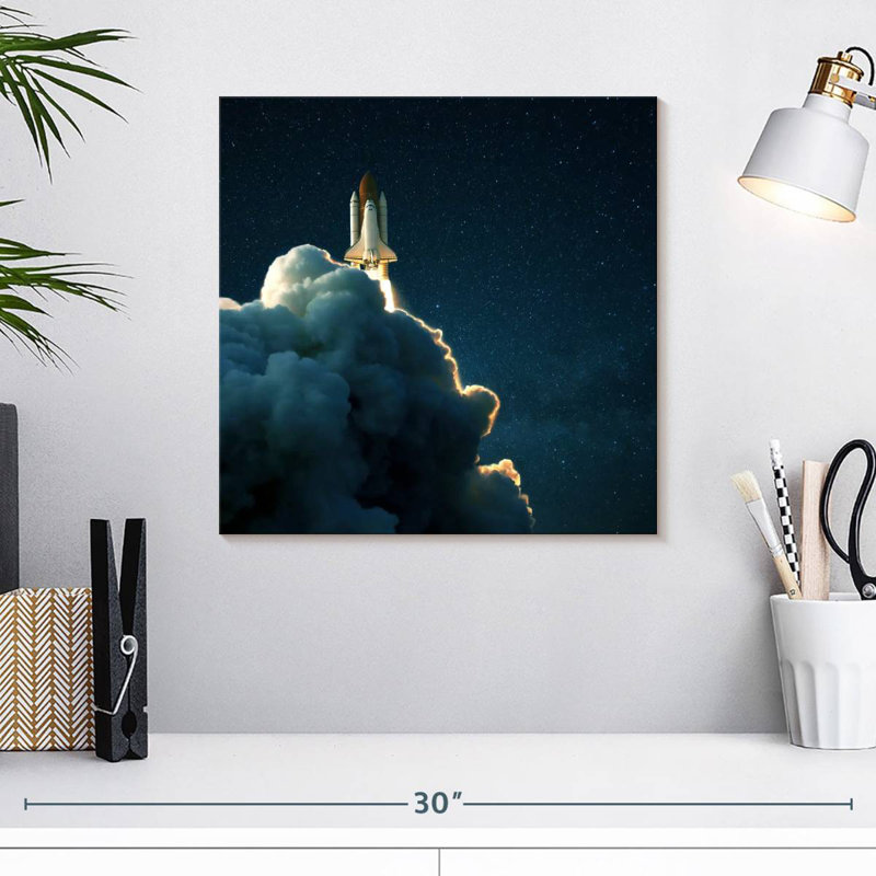 Oberle Starry Space Shuttle Launch, 16" H x 16" W
