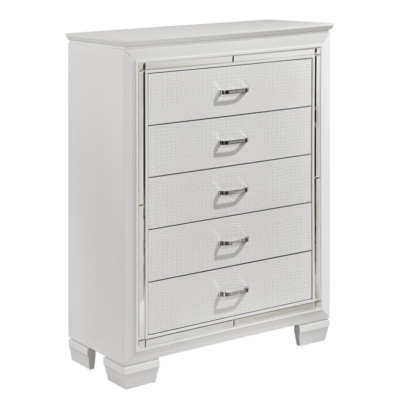 Oscar 38'' W 5 - Drawer Dresser, White