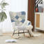 Chaise berçante rembourrée en molleton et patchwork Teddy