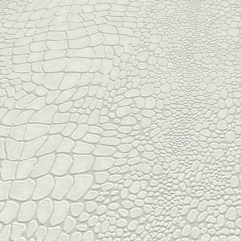 Papier peint peau de crocodile Scala, Cream