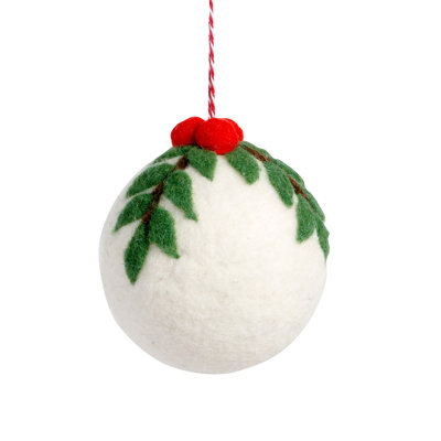 Ornement en forme de boule sans motif 12 jours de la collection Park Hill