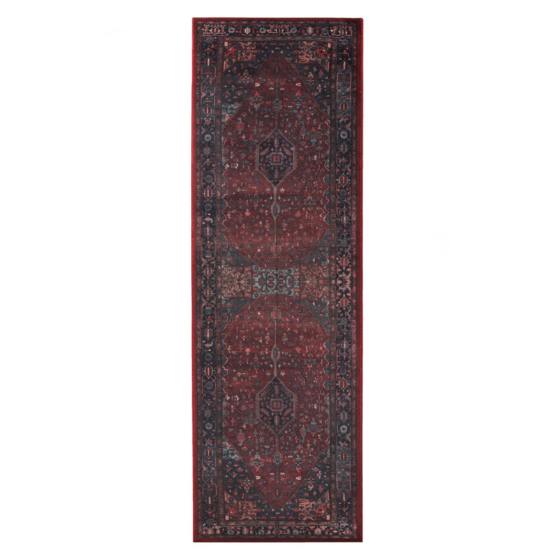 Tapis d'intérieur lavable à la machine Abhisek, Tapis de couloir 2 pi 7 po x 12 pi