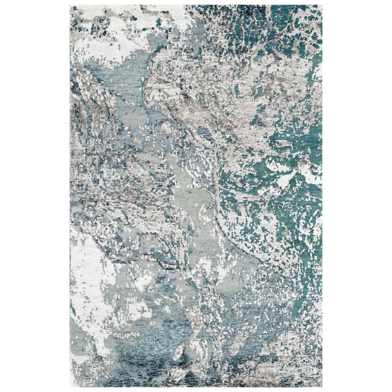 Tapis rectangulaire noué à la main