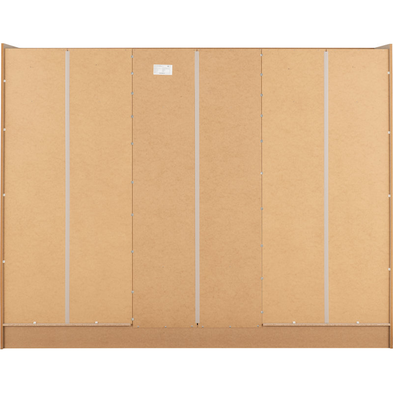 Cascio 6 Door Wardrobe, Gloss Grey