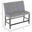 Banc rembourré gris avec dossier