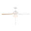 Ventilateur de plafond transitionnel intérieur / extérieur blanc mat 52 po avec trois ampoules DEL 3000K Gallant II-2023017341-2023017337