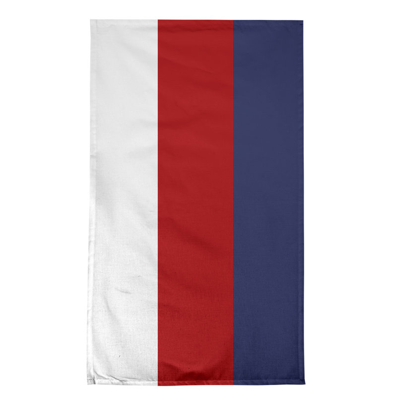 Stripe Tea Towel Kitchen Towel, Poly Twill, White/Red/Blue Washington Baseball