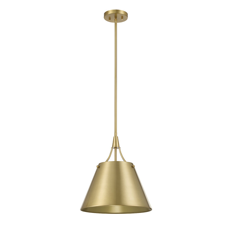 Manila 1 - Light Dome Cone Pendant in Brass, Brass