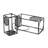Set Of 2 Black Metal Wire Rectangular Nesting Planter Stand