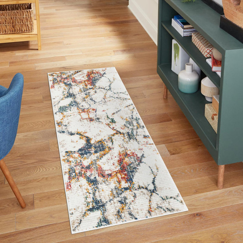 Caparro Abstract Indoor Rug, Runner 2'7" x 12'