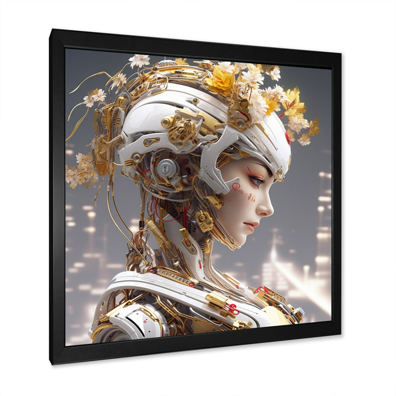 Sci-Fi - Warriors III, H 36 po x l 36 po x P 1,5 po, Cadre simple noir