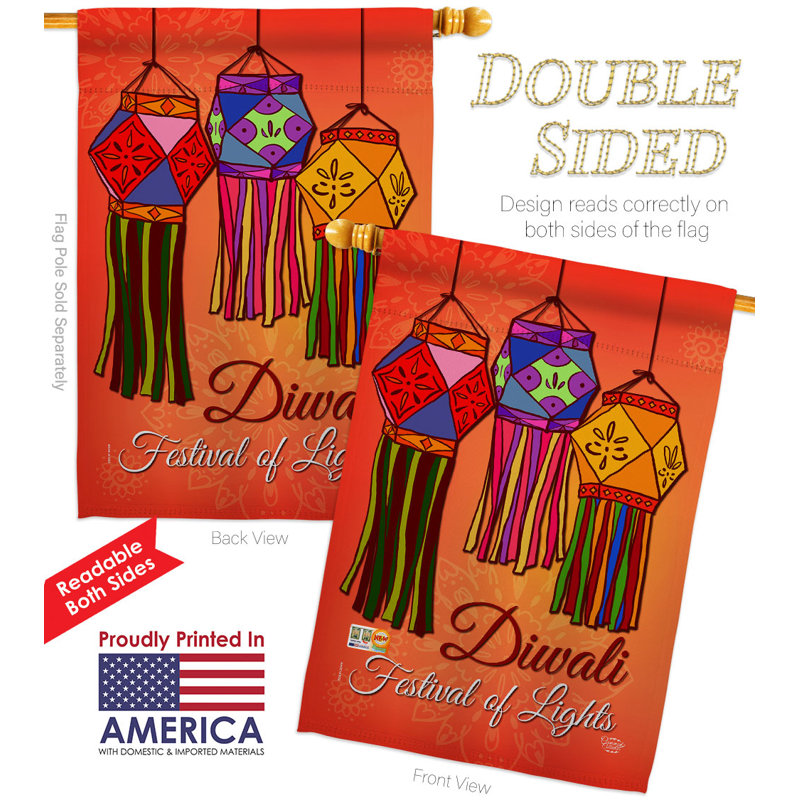 Double Sided 40'' H x 28'' W Polyester Flag Set