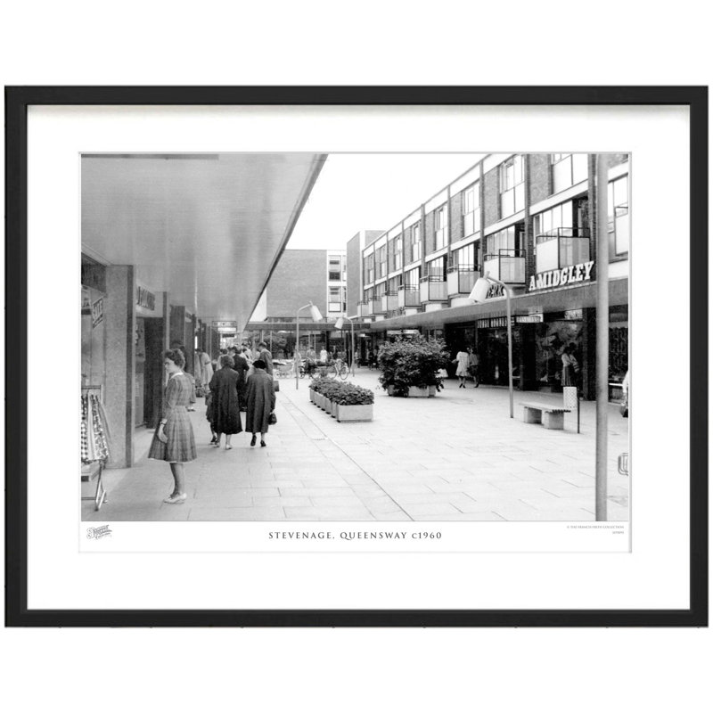 Stevenage, Queensway C1960 by Francis Frith - Single Picture Frame Print, 28cm H x 36cm W x 2.3cm D