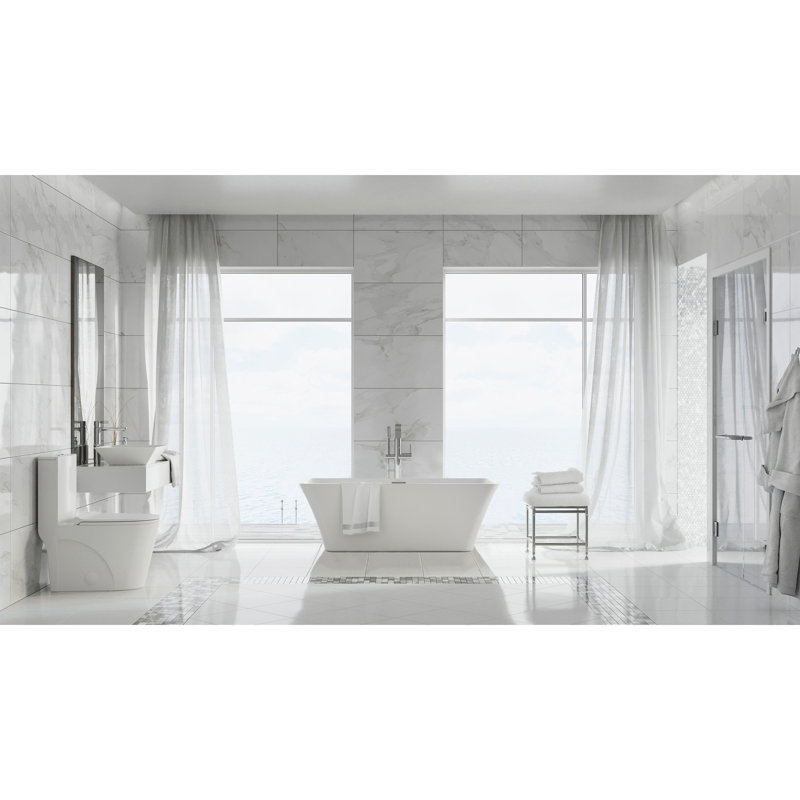 Baignoire de trempage autoportante en acrylique 60 po. X 30 po. St. Tropez