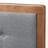 Camilla Full Size Headboard with Dark Grey Fabric Upholstery and Walnut Brown Finished Wood