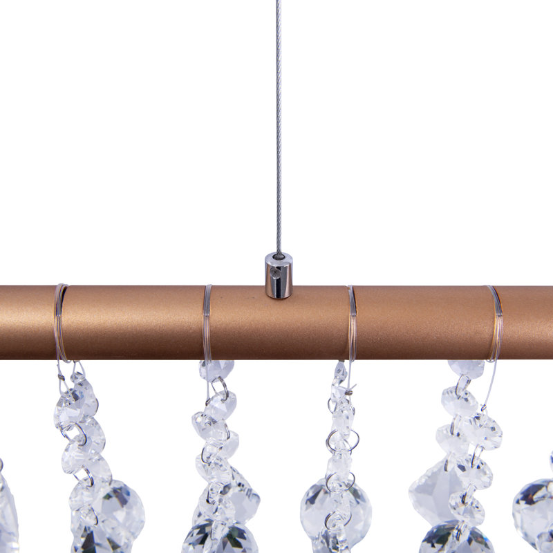 Adrienna 1-Light Kitchen Island Modern Linear LED Pendant, Gold