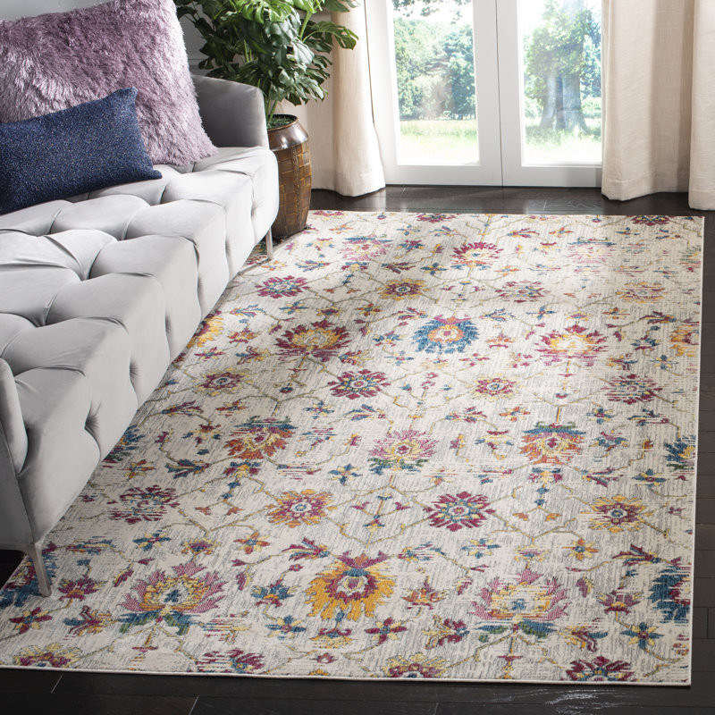 Tabinowski 100 Performance Floral Rug, Rectangle 5'1" x 7'6"