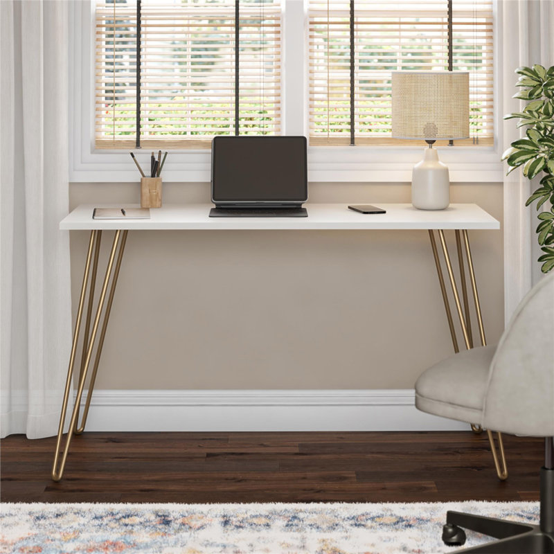 Bureau Owen, Blanc / Doré