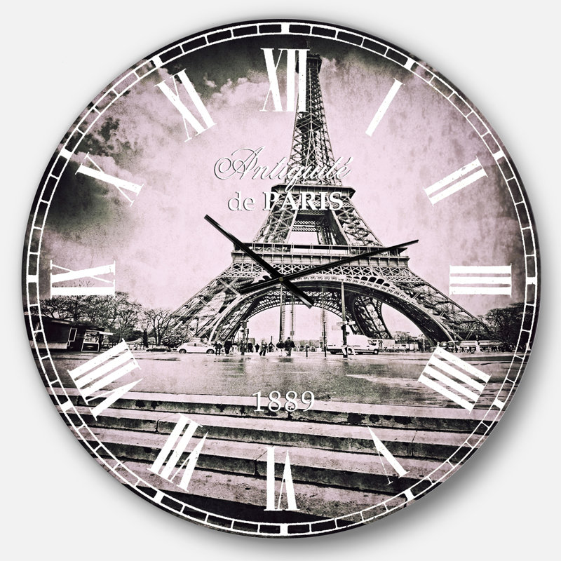 Horloge murale Paris Tour Eiffel, Surdimensionné