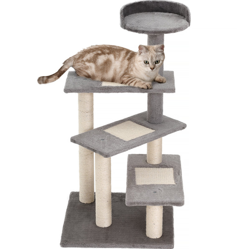 Arbre à chat à 5 niveaux avec grattoir et grimpeur