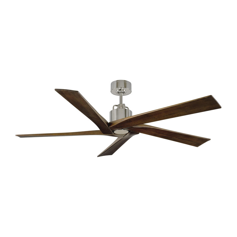 Aspen, Burnished Brass with Matte White Blades, 70" Wide