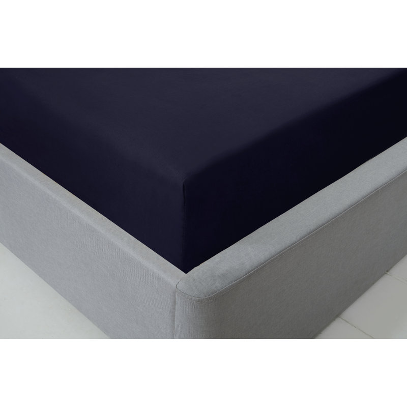 Kirke Flannel Fitted Sheet, Navy, Kingsize (5')