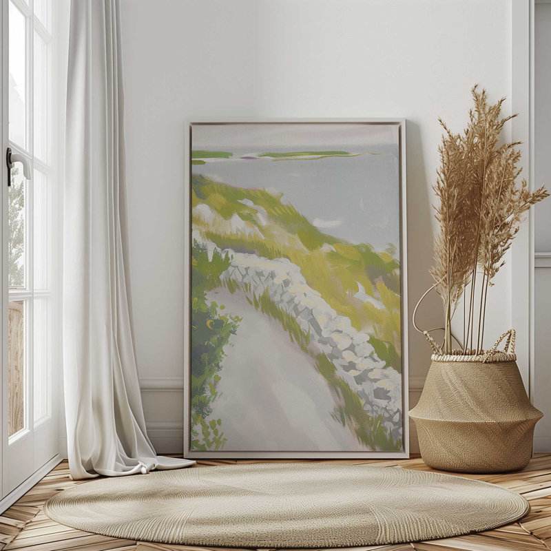 «Serene Pathway by the Sea II», reproduction sur toile, Cadre noir, H 24,75 po x l 36,75 po x P 1,75 po